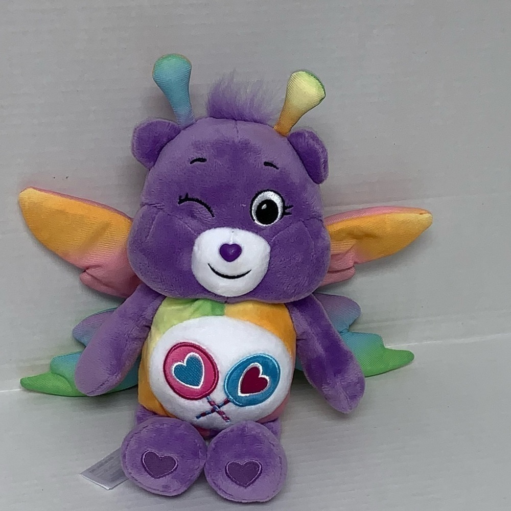 Care Bear Butterfly Share Care Bear Bean Stuffed Animal Plush Doll 9" Bear